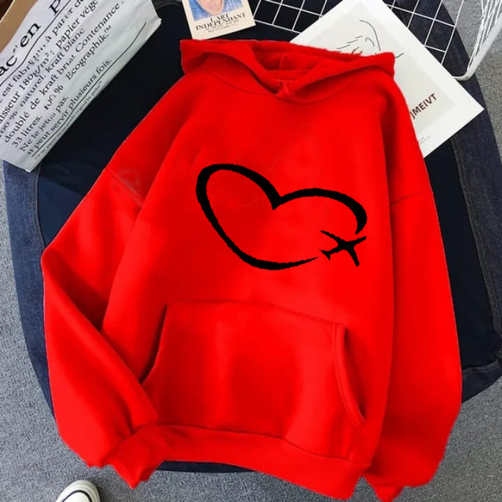 LADIES HEART HOODIE