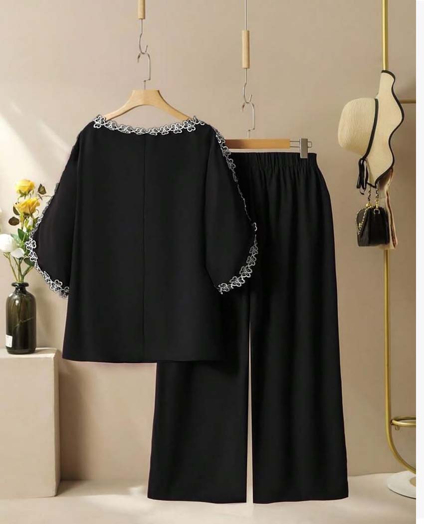 Lacomfia 2 pc plus size Top and Plazzo