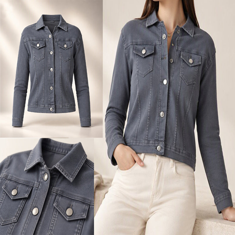 Dark Gray Denim Jackets