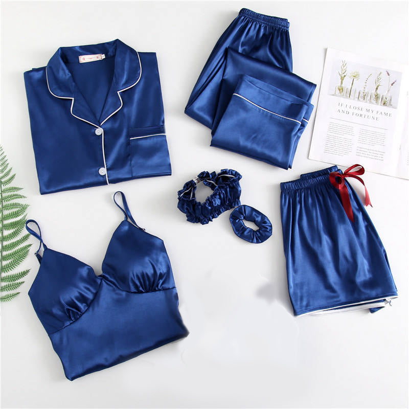 6 Piece Pipine Pajama robe Nightwear