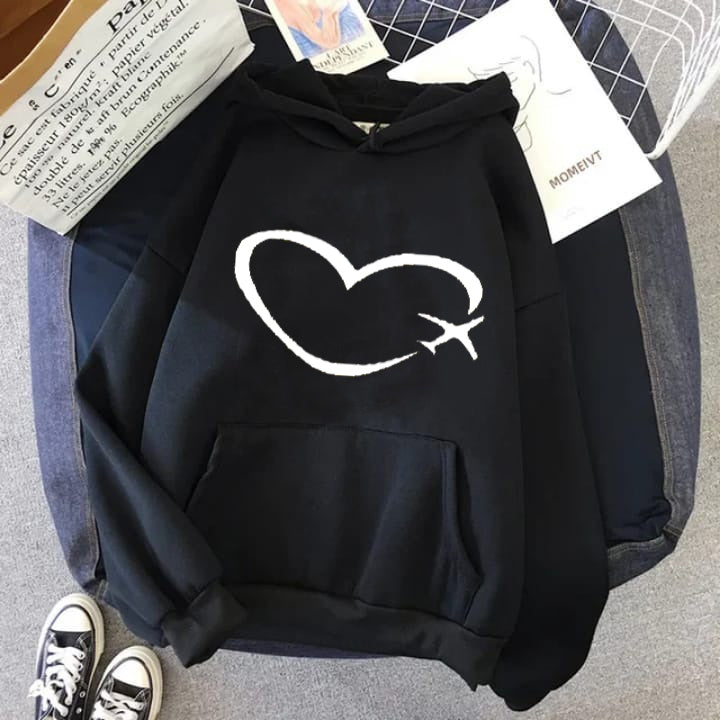 LADIES HEART HOODIE