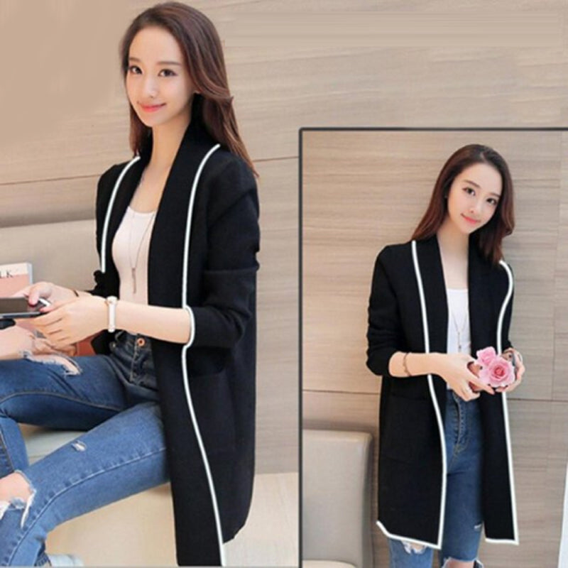 Black Long Coat with dual pockets