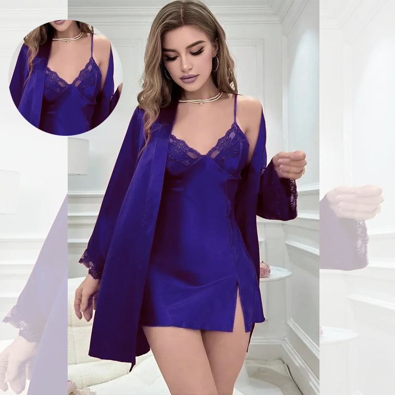 3 Piece Silk Robe