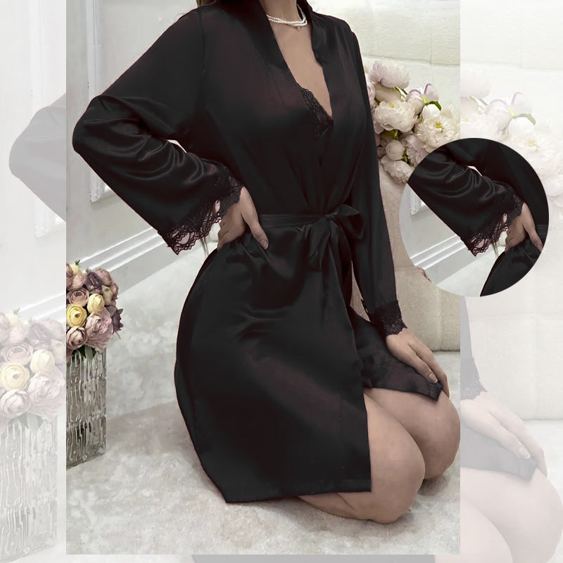 3 Piece Silk Robe