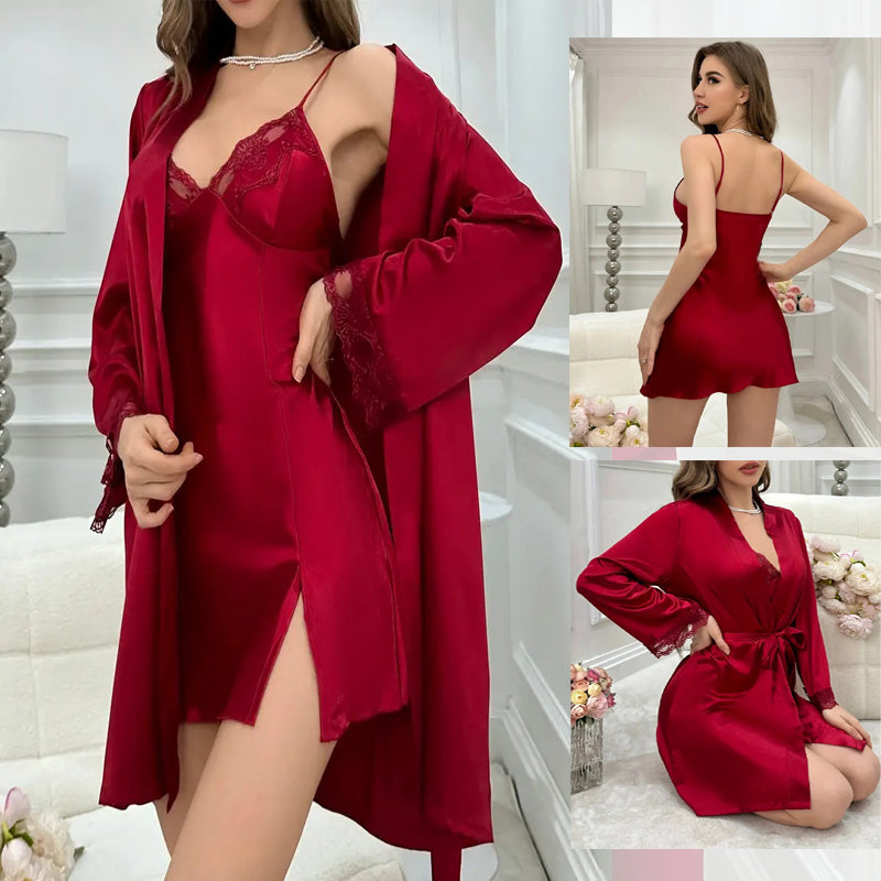 3 Piece Silk Robe