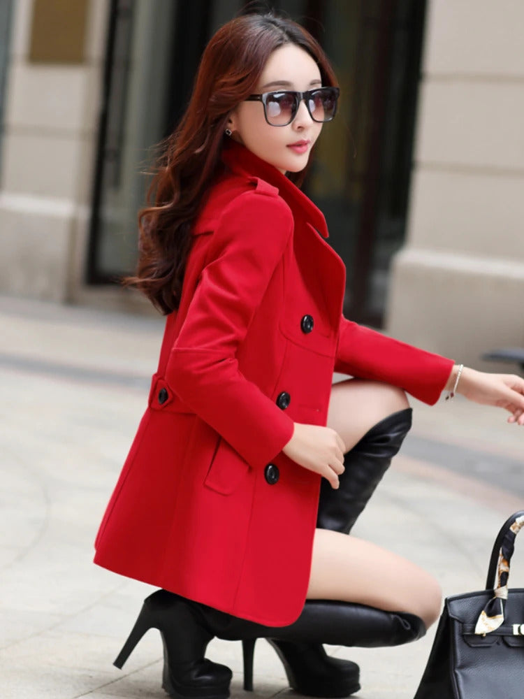Ladies winter button Long  coat
