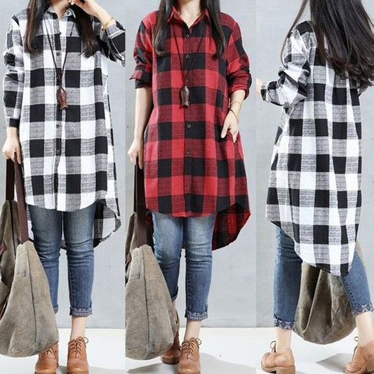 Ladies  collar checks Top