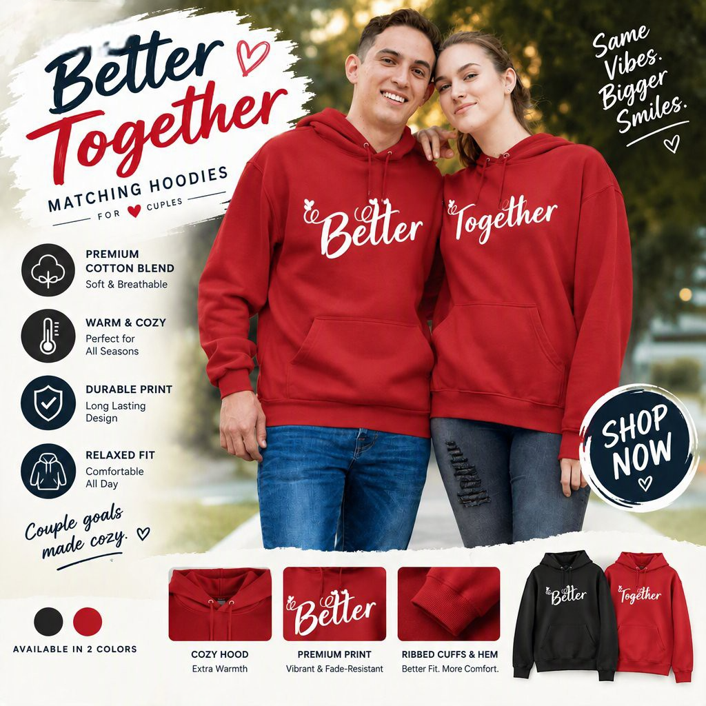 Better Togather couple Hoodies