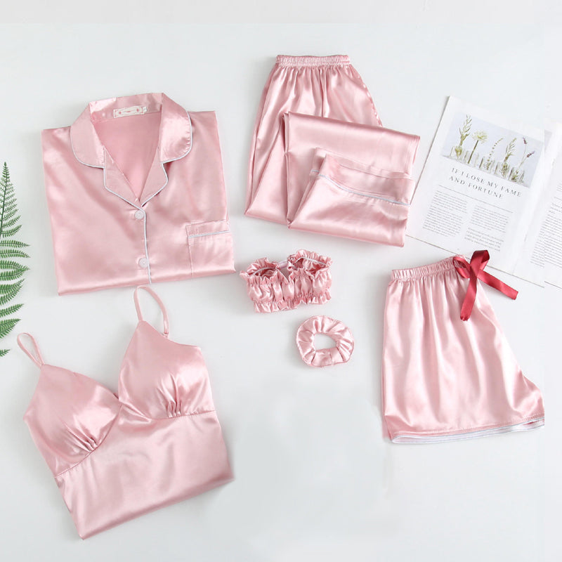 6 Piece Pipine Pajama robe Nightwear