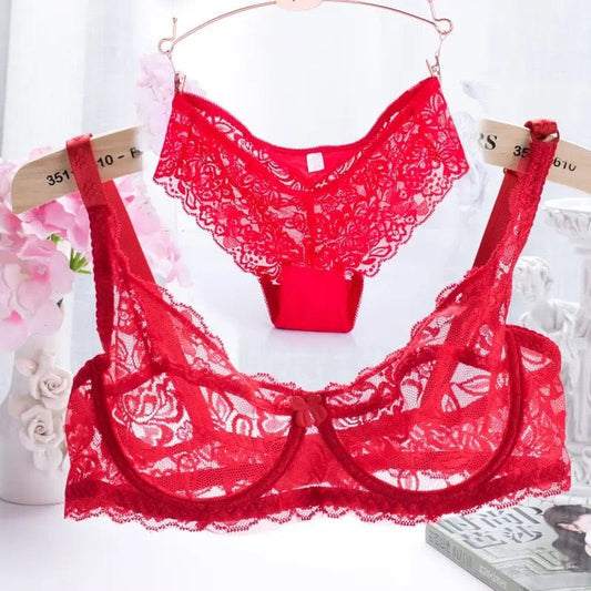 Fancy soft  lace summer Bra Panty