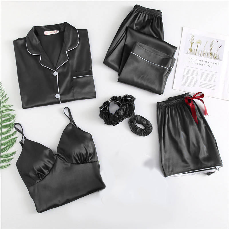 6 Piece Pipine Pajama robe Nightwear