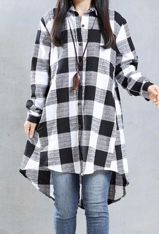 Ladies  collar checks Top