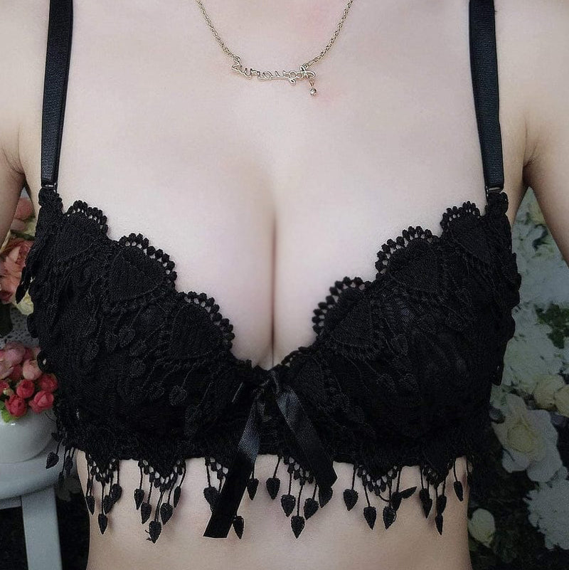 Lace padded western bra panty Set
