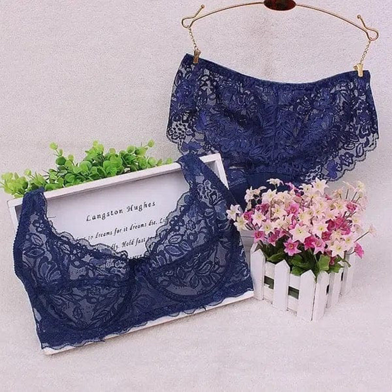 Fancy soft  lace summer Bra Panty