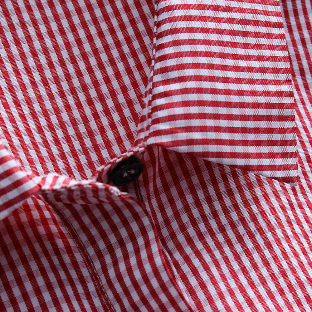 Ladies button checkered top
