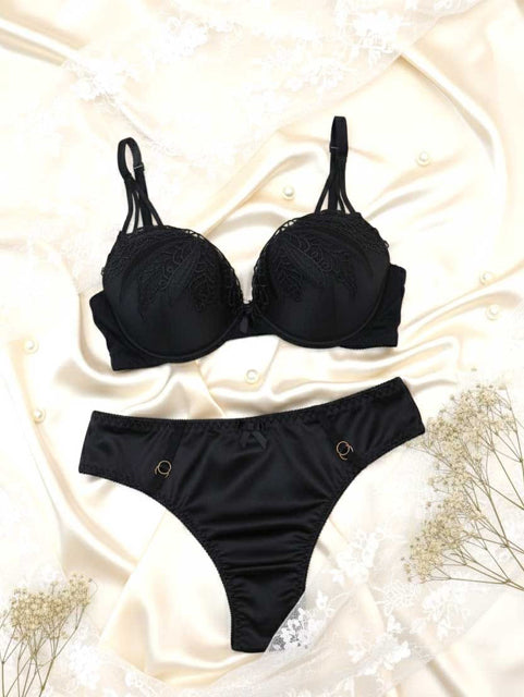 Lace padded bra panty Set