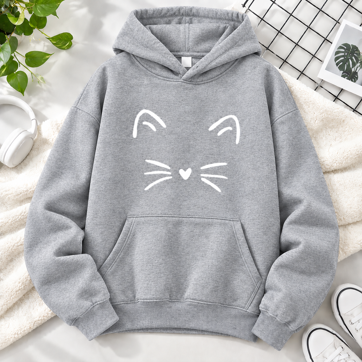 LADIES CAT HOODIE