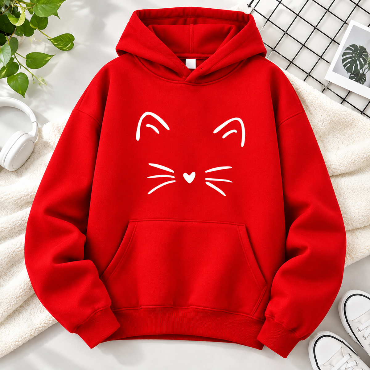 LADIES CAT HOODIE