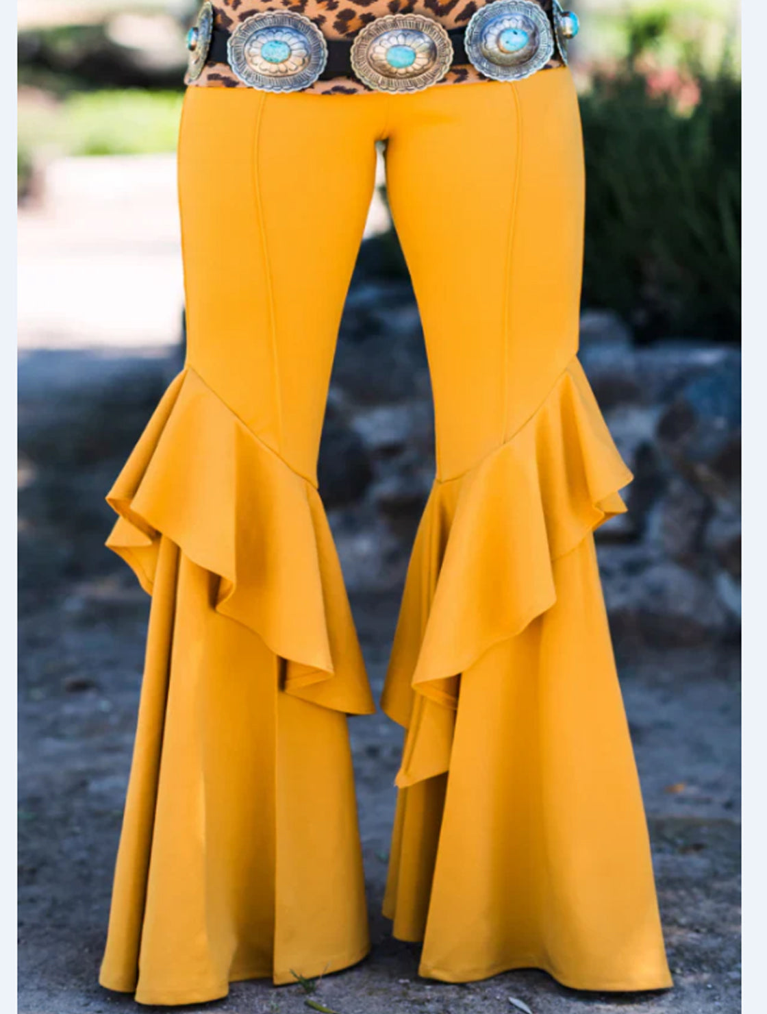 Ruffle Flowing Pants