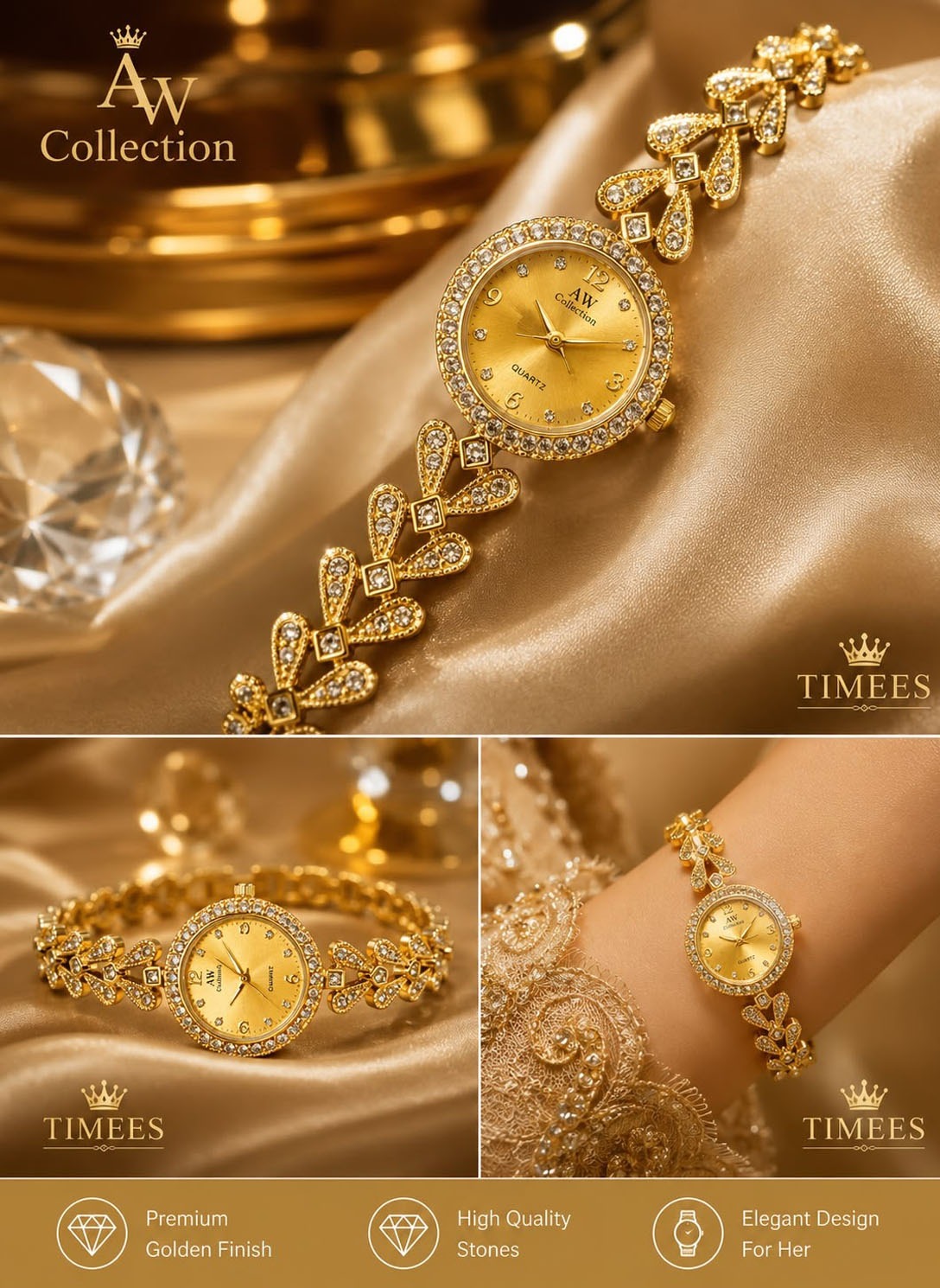 Luxury Diamond chain watch