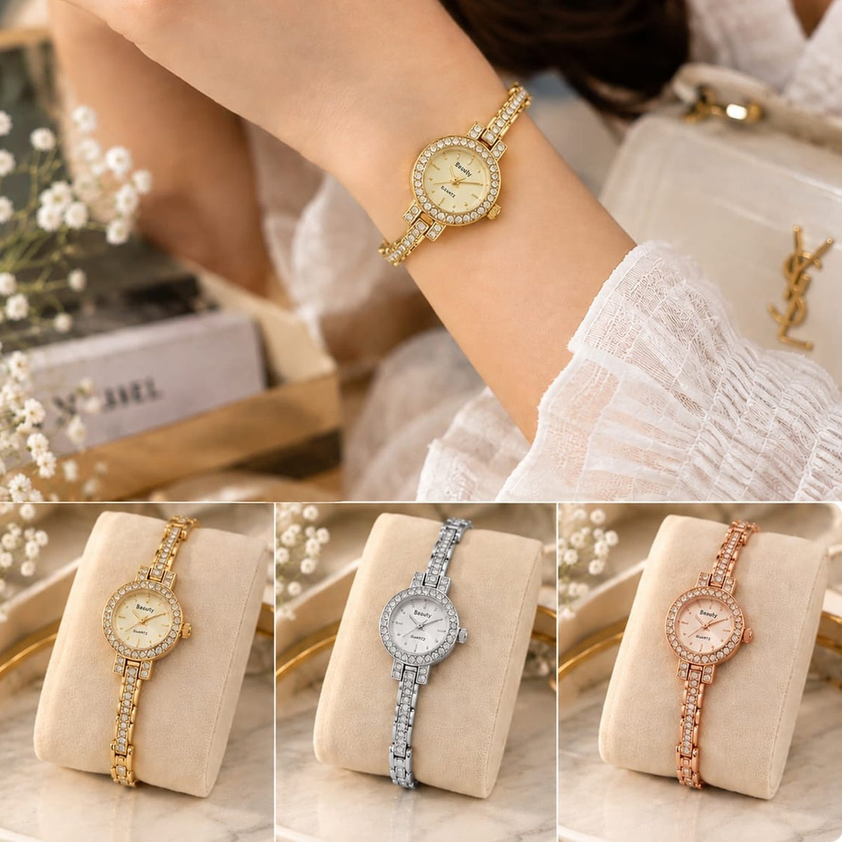 Elegant Crystal Stone Luxury watch