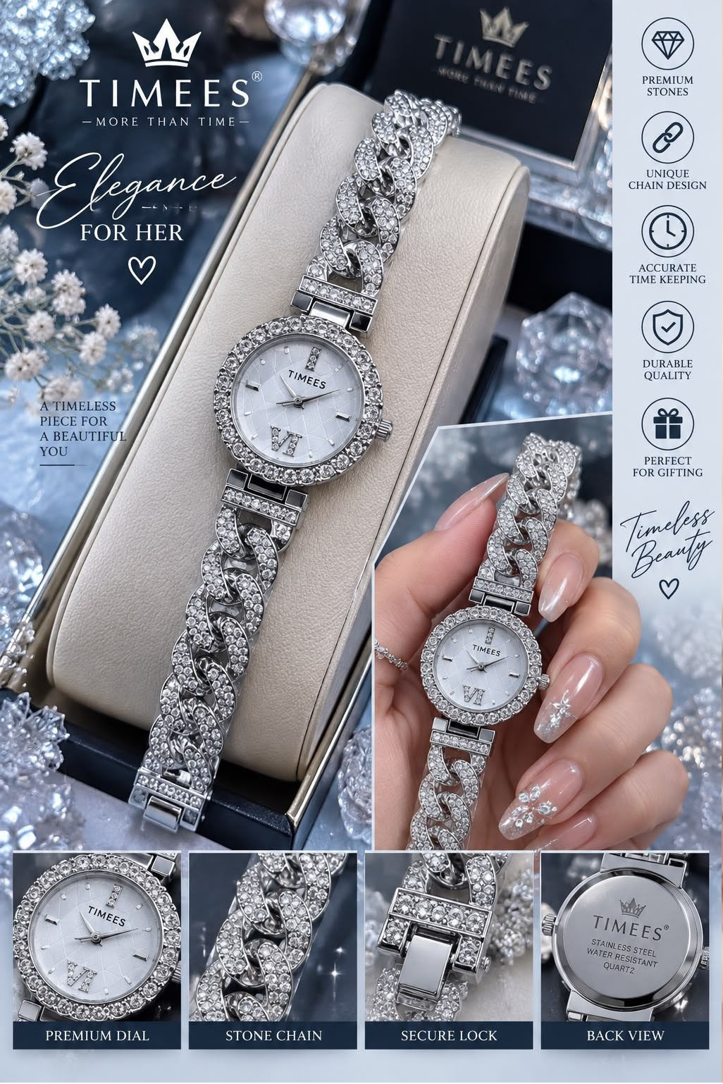 Luxury Diamond chain watch