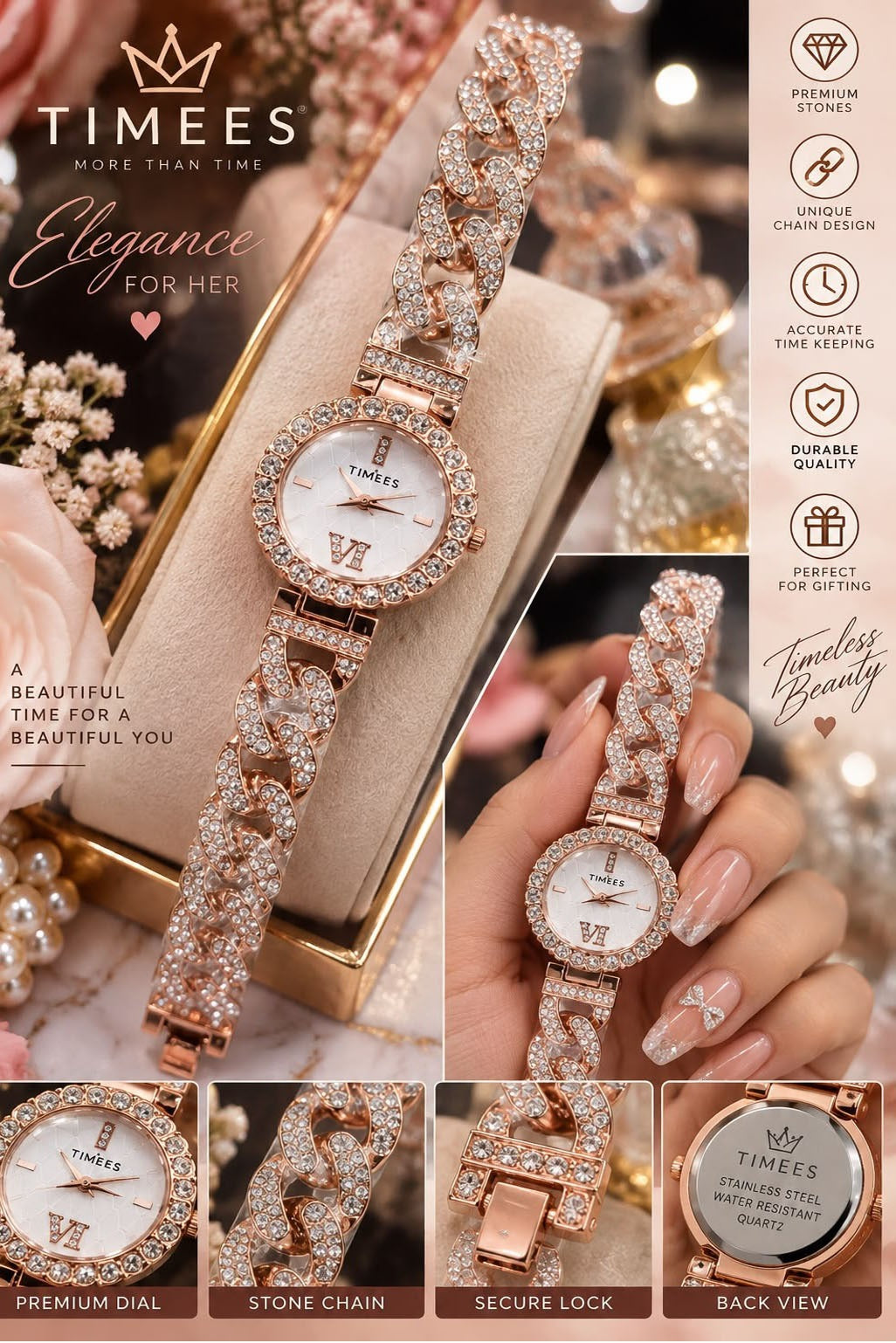 Luxury Diamond chain watch