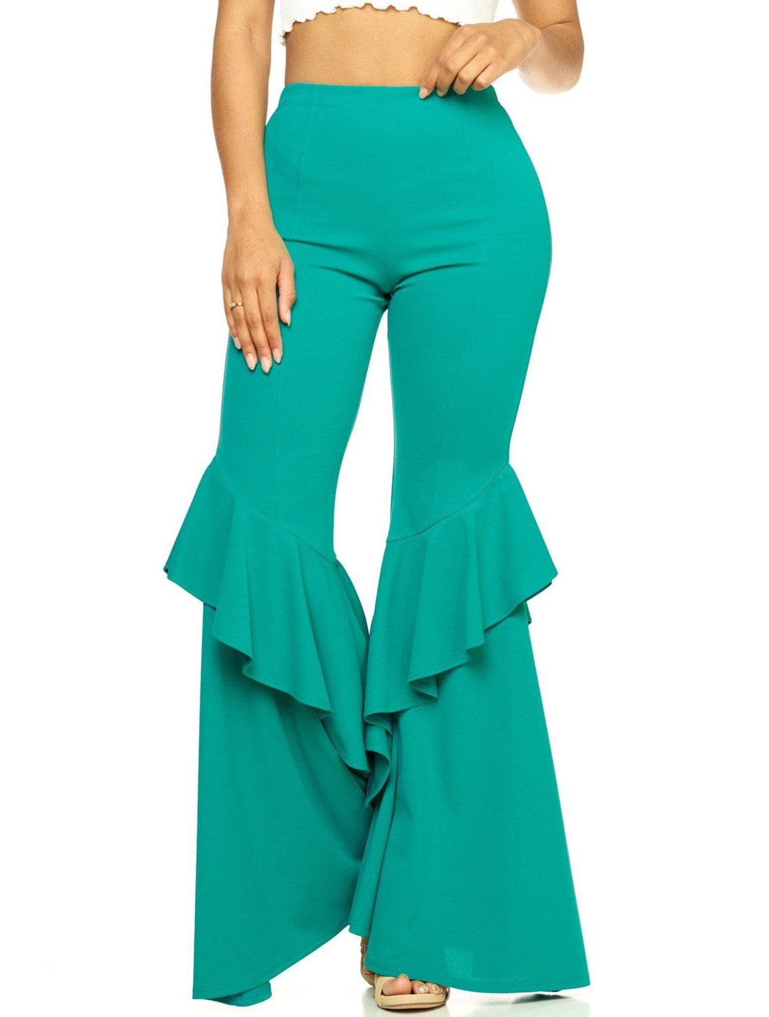Ruffle Flowing Pants