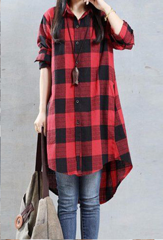 Ladies  collar checks Top